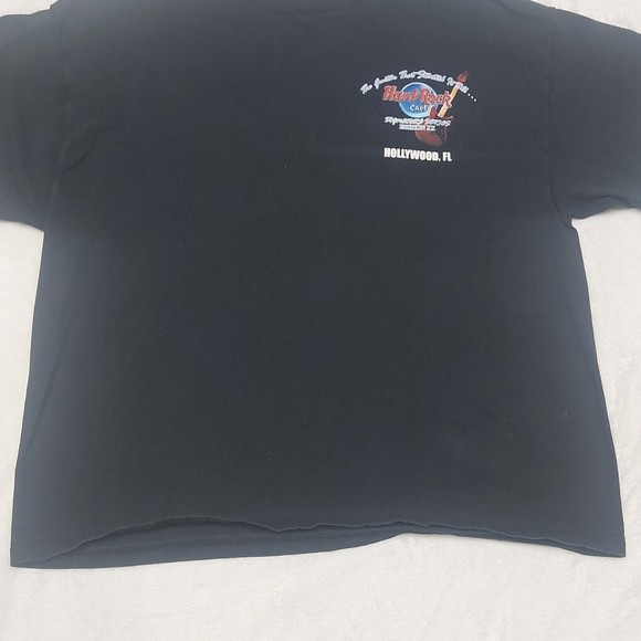 Vintage Hard Rock Cafe Hollywood, FL Fade Black Graphic T-Shirt Men’s Size Large - Picture 4 of 9